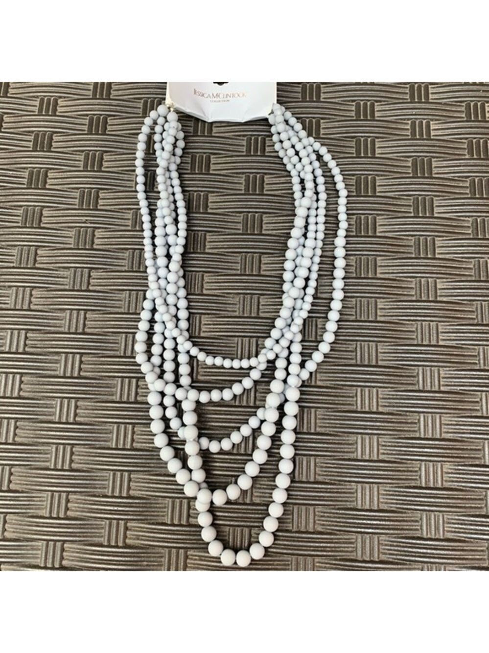 New Jessica McClintock Gray Ling Layered Necklace